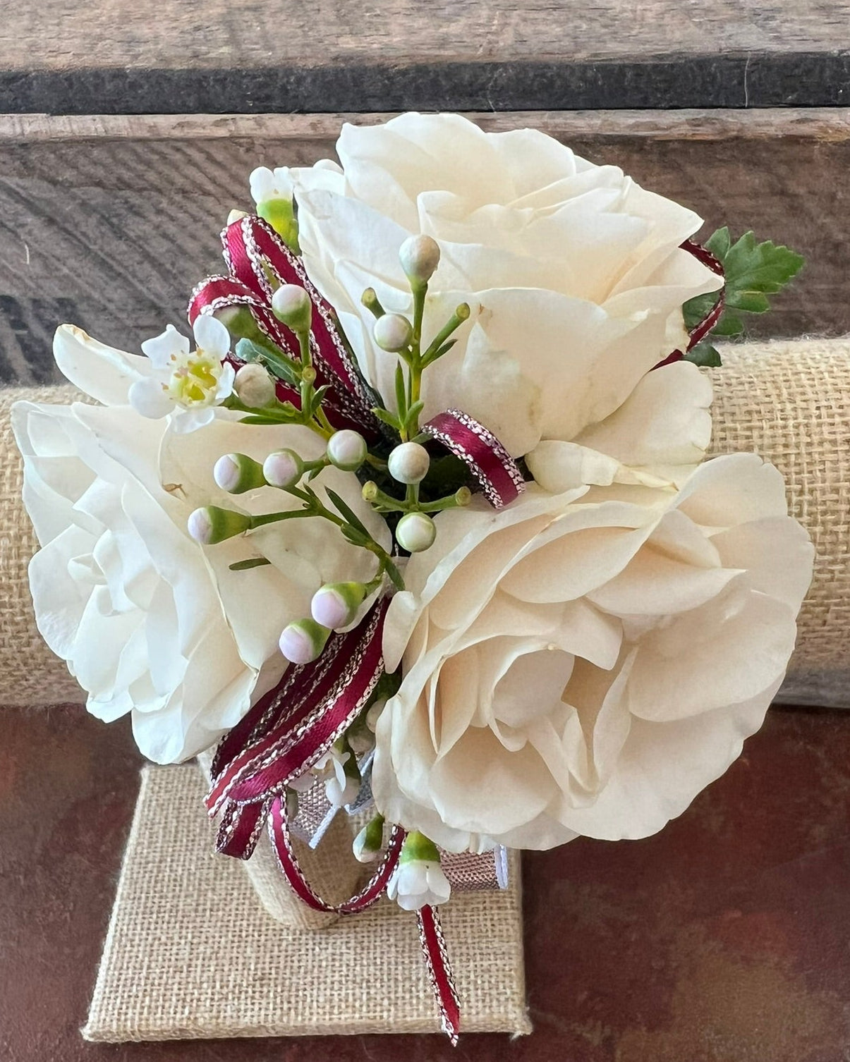 Silk Mini Rose Corsage